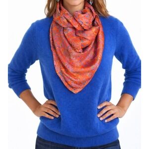 Vibrant Silk Paisley Vintage Square Scarf 34 x 34 Spring Scarf Dressing Vintage